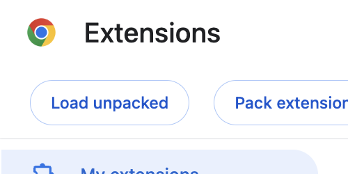 Load Unpacked Button